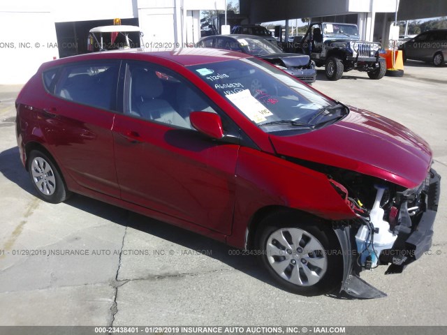 KMHCT5AEXGU272288 - 2016 HYUNDAI ACCENT SE RED photo 1