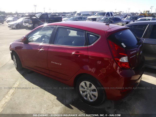 KMHCT5AEXGU272288 - 2016 HYUNDAI ACCENT SE RED photo 3