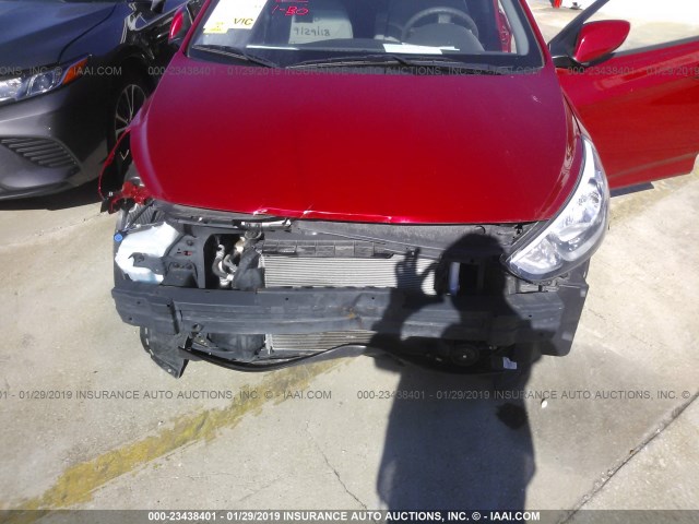 KMHCT5AEXGU272288 - 2016 HYUNDAI ACCENT SE RED photo 6