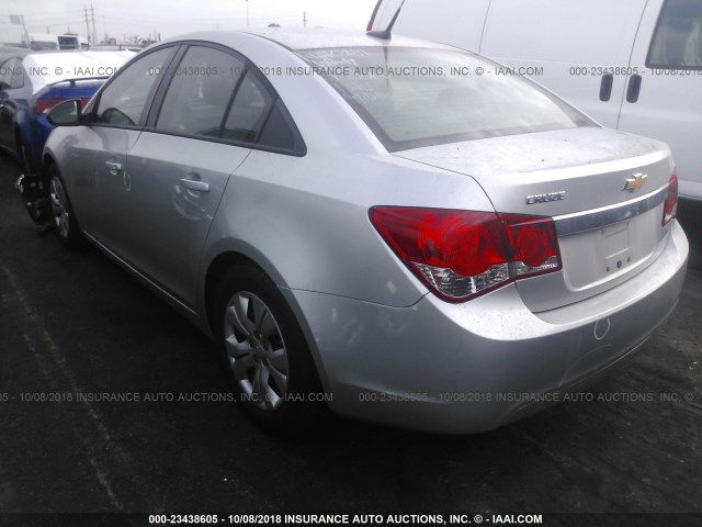 1G1PA5SG1E7251443 - 2014 CHEVROLET CRUZE LS SILVER photo 3