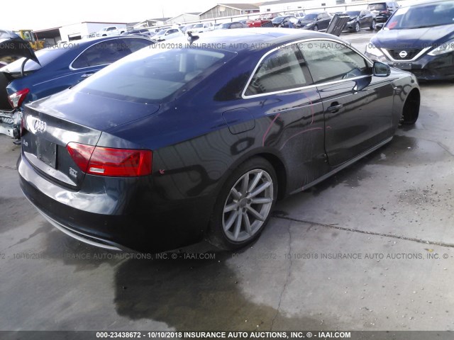 WAUMFAFR4FA037838 - 2015 AUDI A5 PREMIUM PLUS BLUE photo 4