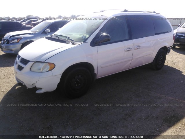 2D4GP24R55R106944 - 2005 DODGE GRAND CARAVAN SE WHITE photo 2