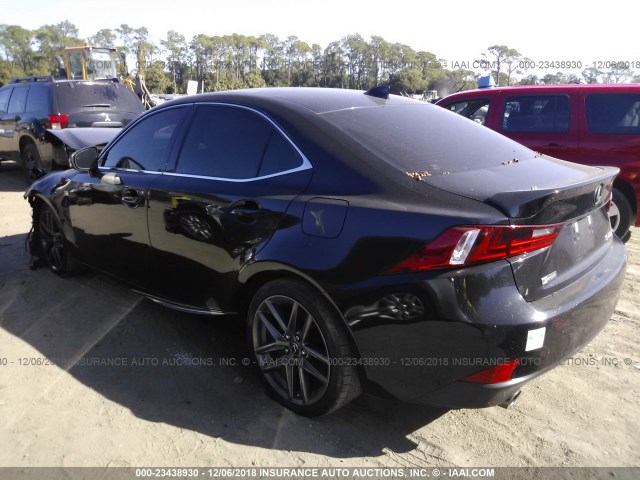 JTHBF1D2XF5062525 - 2015 LEXUS IS 250 BLACK photo 3