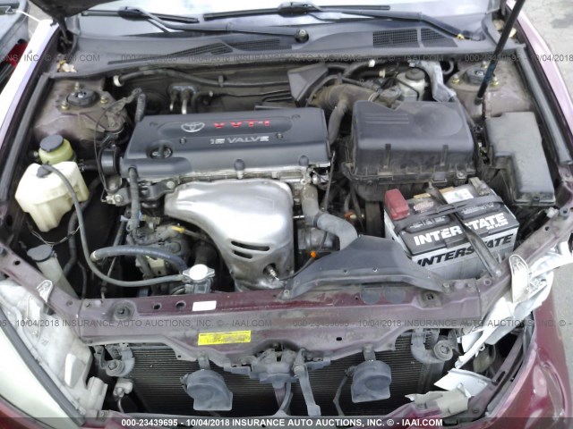 4T1BE32K84U360699 - 2004 TOYOTA CAMRY LE/XLE/SE MAROON photo 10