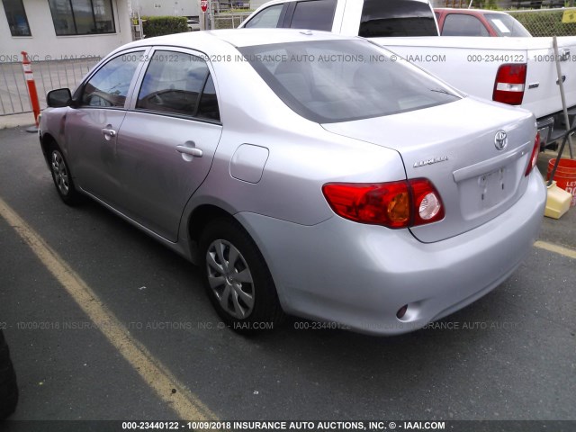 2T1BU4EE9AC329716 - 2010 TOYOTA COROLLA S/LE/XLE SILVER photo 3