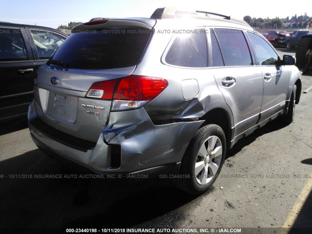 4S4BRDKC5A2360959 - 2010 SUBARU OUTBACK 3.6R LIMITED GRAY photo 4