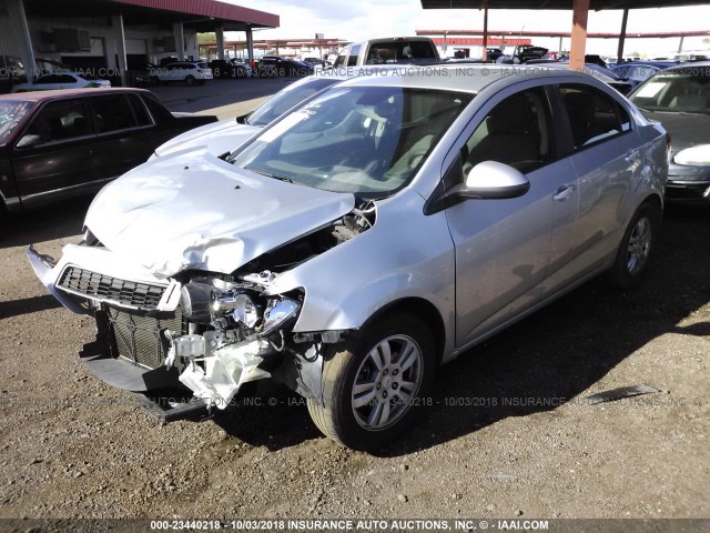 1G1JA5SH6C4173688 - 2012 CHEVROLET SONIC LS SILVER photo 2