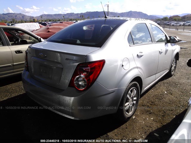 1G1JA5SH6C4173688 - 2012 CHEVROLET SONIC LS SILVER photo 4