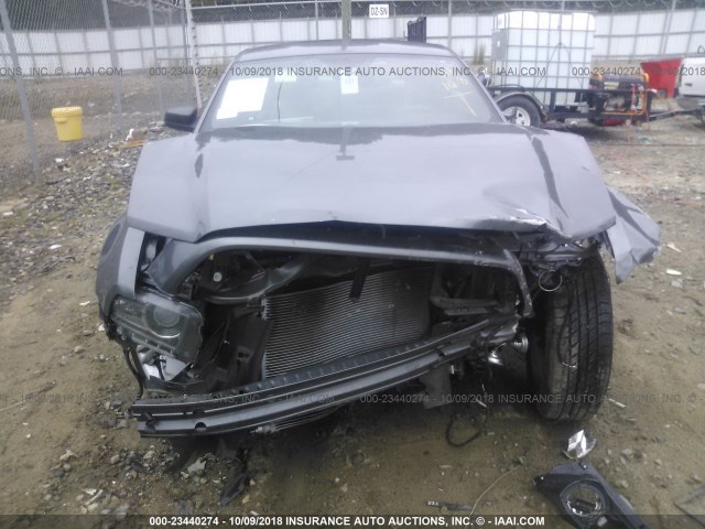 1ZVBP8AM0D5280870 - 2013 FORD MUSTANG GRAY photo 6