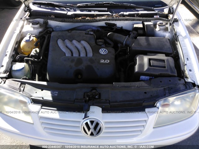 3VWRK69M73M104333 - 2003 VOLKSWAGEN JETTA GL WHITE photo 10