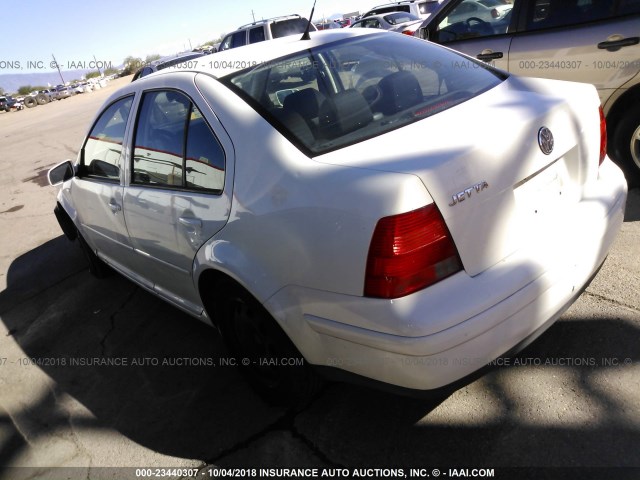 3VWRK69M73M104333 - 2003 VOLKSWAGEN JETTA GL WHITE photo 3