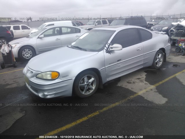 1G2NW12E11M643345 - 2001 PONTIAC GRAND AM GT SILVER photo 2