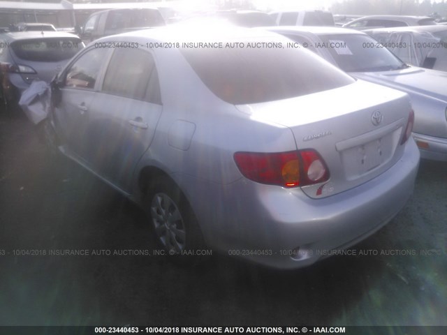 JTDBU4EE2AJ065162 - 2010 TOYOTA COROLLA S/LE/XLE SILVER photo 3