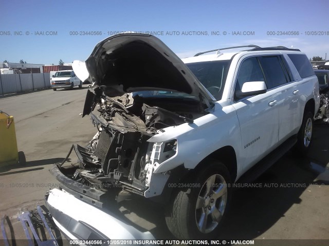 1GNSCGKC9GR396328 - 2016 CHEVROLET SUBURBAN C1500  LS WHITE photo 2