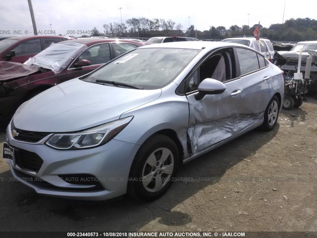 1G1BC5SM7H7148154 - 2017 CHEVROLET CRUZE LS BLUE photo 2