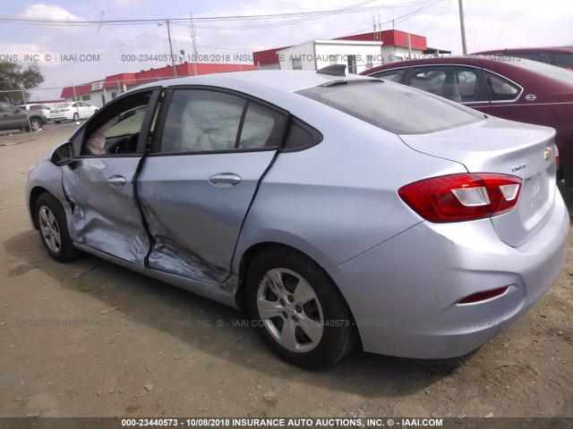 1G1BC5SM7H7148154 - 2017 CHEVROLET CRUZE LS BLUE photo 3