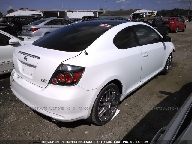 JTKDE167380268784 - 2008 TOYOTA SCION TC WHITE photo 4
