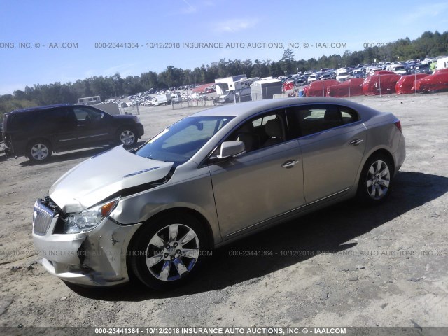 1G4GE5EV8AF154077 - 2010 BUICK LACROSSE CXS GOLD photo 2