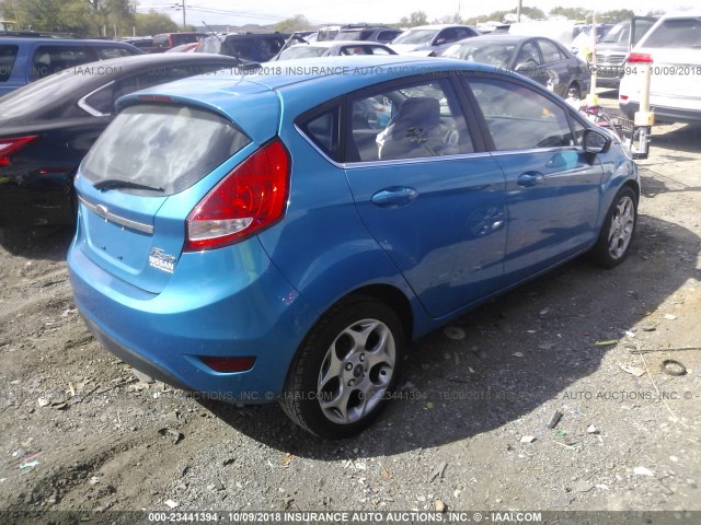 3FADP4FJ3CM156318 - 2012 FORD FIESTA SES BLUE photo 4