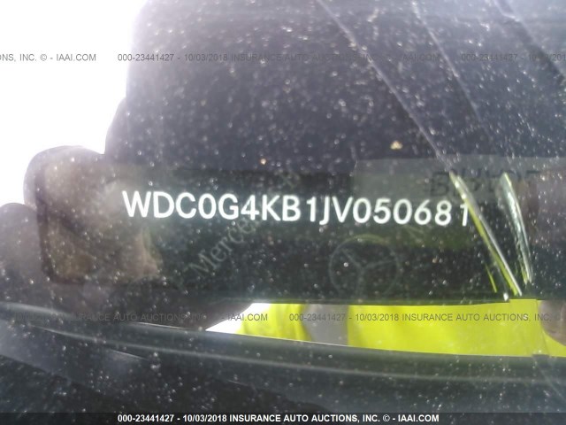 WDC0G4KB1JV050681 - 2018 MERCEDES-BENZ GLC 300 4MATIC WHITE photo 9