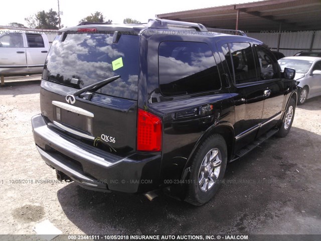 5N3AA08C96N814291 - 2006 INFINITI QX56 BLACK photo 4