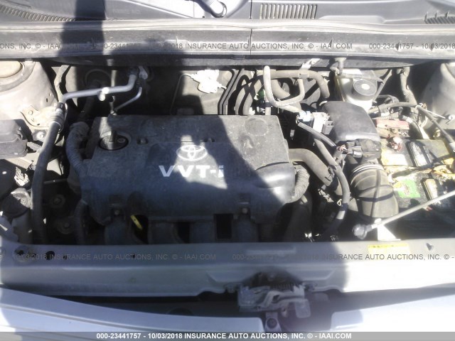 JTLKT324250207275 - 2005 TOYOTA SCION XB Күміс фото 10