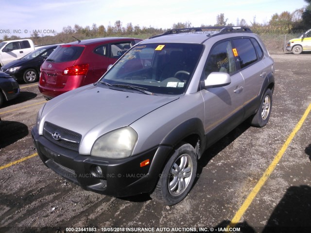 KM8JN72D26U341461 - 2006 HYUNDAI TUCSON GLS/LIMITED ვერცხლისფერი ფოტო 2