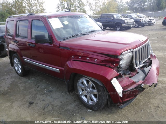 1J8GN58K89W539519 - 2009 JEEP LIBERTY LIMITED RED photo 1