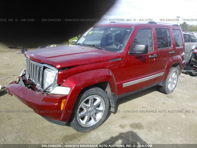 1J8GN58K89W539519 - 2009 JEEP LIBERTY LIMITED RED photo 2