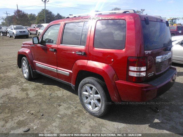 1J8GN58K89W539519 - 2009 JEEP LIBERTY LIMITED RED photo 3