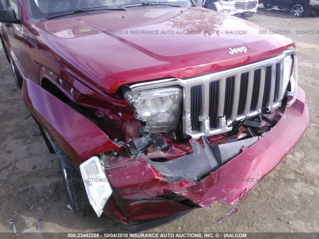 1J8GN58K89W539519 - 2009 JEEP LIBERTY LIMITED RED photo 6