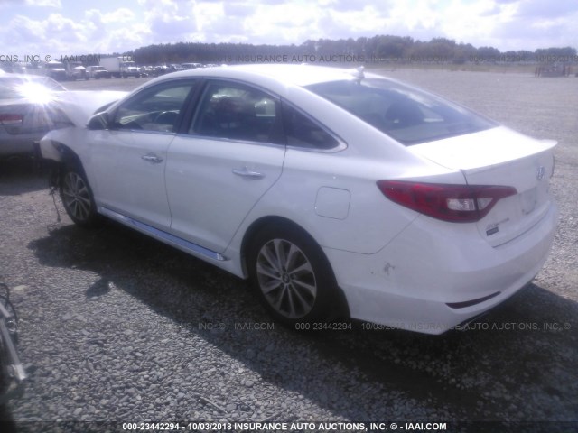 5NPE34AF8GH308893 - 2016 HYUNDAI SONATA SPORT/LIMITED WHITE photo 3