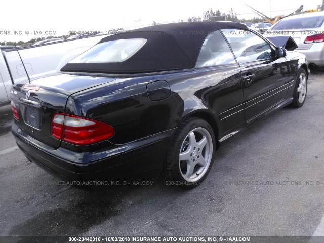 WDBLK70G43T138607 - 2003 MERCEDES-BENZ CLK 430 BLACK photo 4