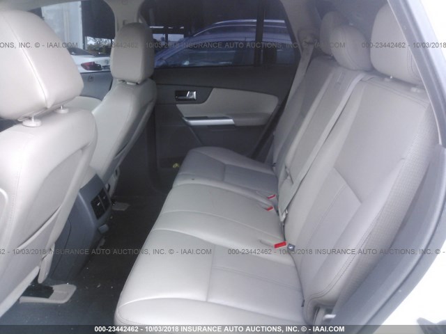 2FMDK3JC7DBB69163 - 2013 FORD EDGE SEL WHITE photo 8