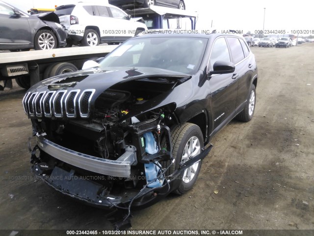 1C4PJMCB9GW371729 - 2016 JEEP CHEROKEE LATITUDE BLACK photo 2