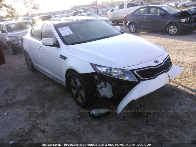 KNAGM4AD7C5032766 - 2012 KIA OPTIMA HYBRID WHITE photo 1