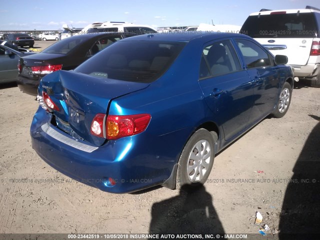 1NXBU40E49Z026618 - 2009 TOYOTA COROLLA S/LE/XLE BLUE photo 4