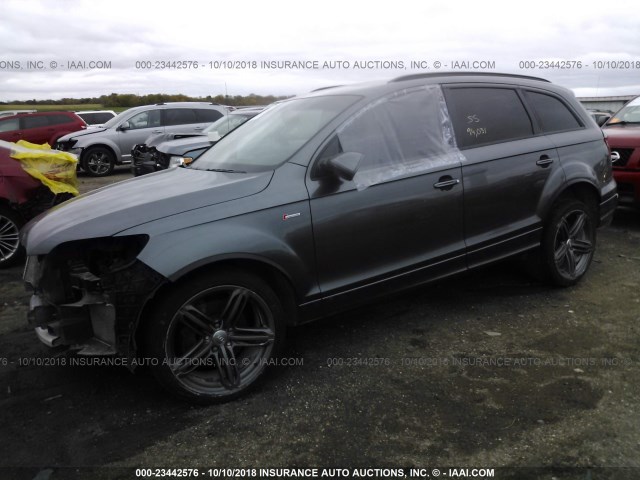 WA1DGAFE9ED019274 - 2014 AUDI Q7 PRESTIGE GRAY photo 2