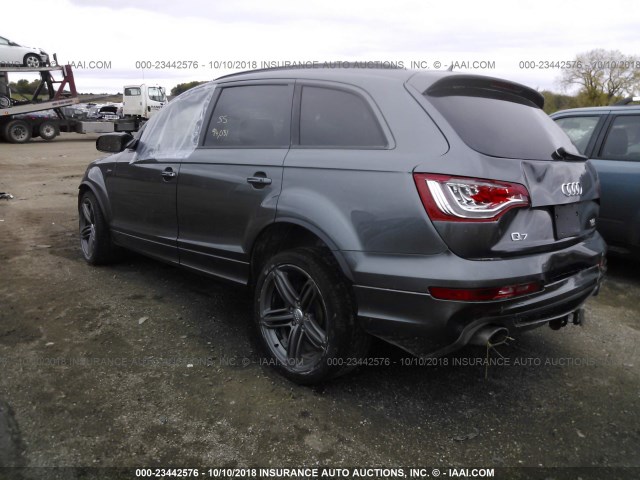 WA1DGAFE9ED019274 - 2014 AUDI Q7 PRESTIGE GRAY photo 3