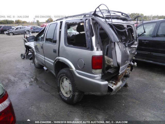 1GKCS13W2Y2124210 - 2000 GMC JIMMY GRAY photo 3