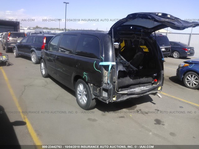 2C4RDGCG0FR652760 - 2015 DODGE GRAND CARAVAN SXT BLACK photo 3