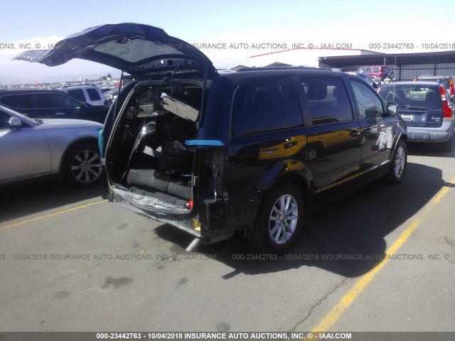 2C4RDGCG0FR652760 - 2015 DODGE GRAND CARAVAN SXT BLACK photo 4