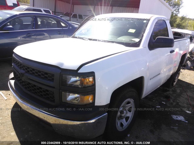 1GCNCPEH8EZ414327 - 2014 CHEVROLET SILVERADO C1500 WHITE photo 2