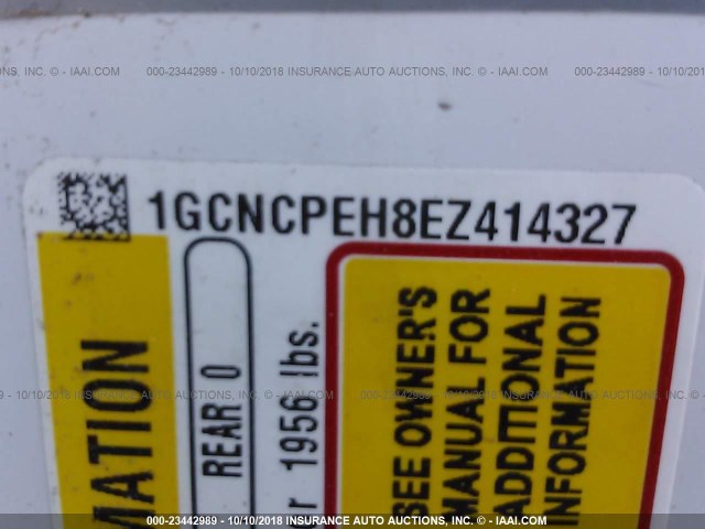 1GCNCPEH8EZ414327 - 2014 CHEVROLET SILVERADO C1500 WHITE photo 9