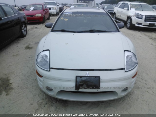 4A3AC74H84E037923 - 2004 MITSUBISHI ECLIPSE GTS WHITE photo 6