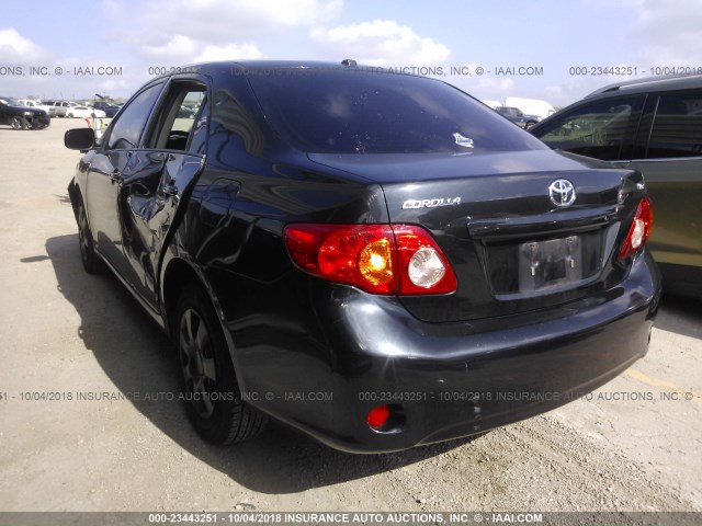 JTDBL40E19J053901 - 2009 TOYOTA COROLLA LE/XLE BLACK photo 3