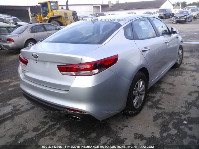 5XXGT4L30JG178901 - 2018 KIA OPTIMA LX/S SILVER photo 4