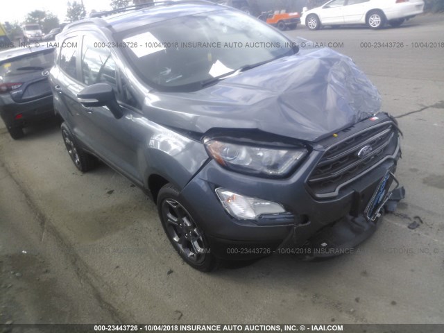 MAJ6P1CL1JC197784 - 2018 FORD ECOSPORT SES GRAY photo 1