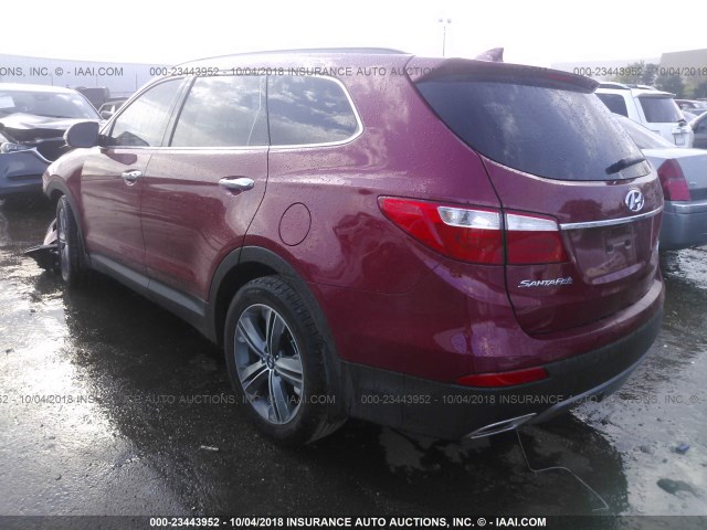 KM8SR4HFXGU164384 - 2016 HYUNDAI SANTA FE SE/LIMITED RED photo 3