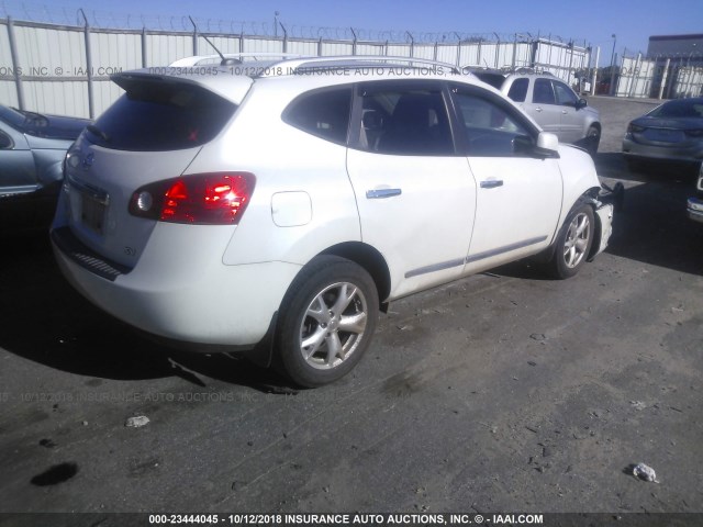 JN8AS5MT0BW179810 - 2011 NISSAN ROGUE S/SV/KROM WHITE photo 4